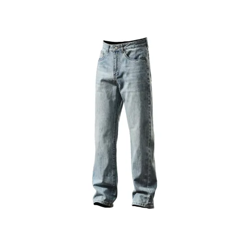 JIELEINUO Синий Мужской Джинсы