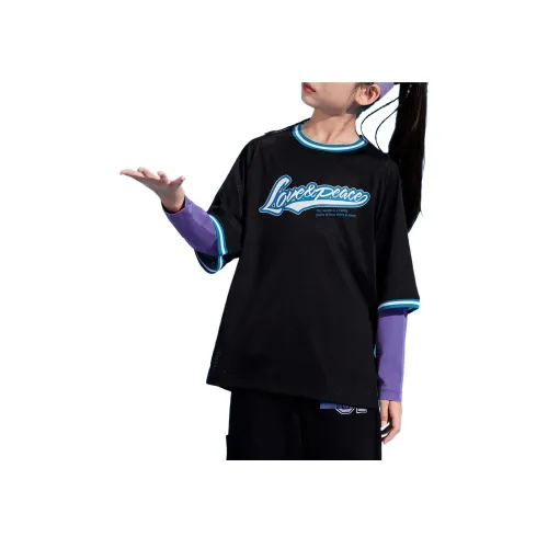 QIAODAN T-рубашка Черный Магнитный Pole Фиолетовый Подростки