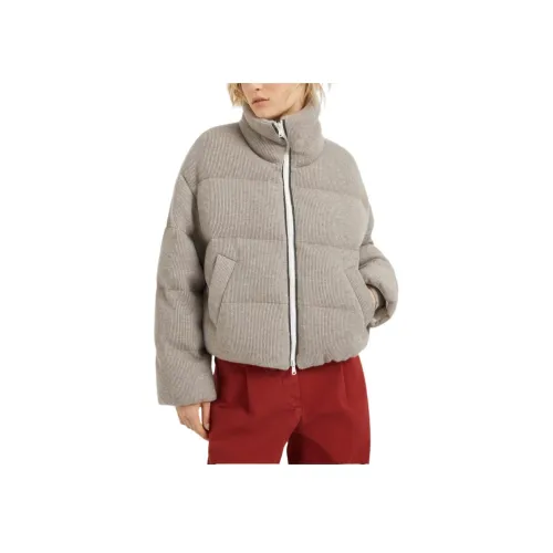 BRUNELLO CUCINELLI Пуховик Женский Холодный Бежевый