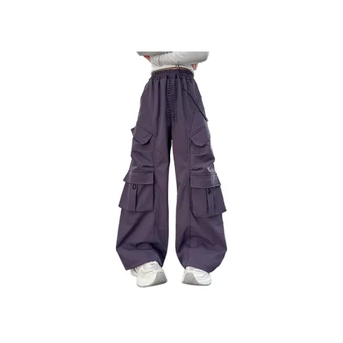 Phytoco Детские Однотонные Брюки с Большим Карманом Прямой крой Свободный крой Широкие Брюки Осенние Спортивные Роскошные Уличный Дизайн