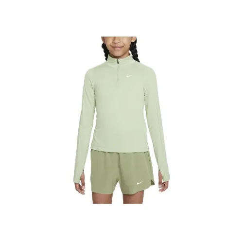 nike T-рубашка детская одежда Dri Fit светло-зеленая детская