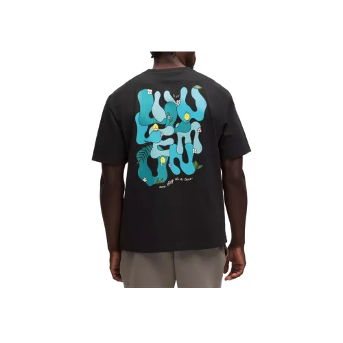 lululemon Тяжелый хлопок трикотажная футболка лимонная футболка мужская