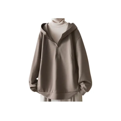 IHIMI Серый Кофейный Коричневый Женский Свитшот