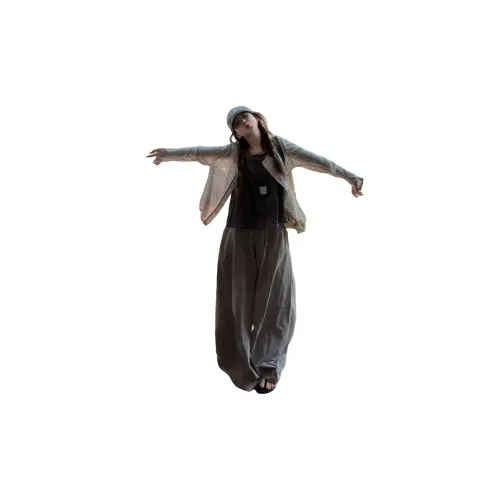 PARKYEON Кардиган + Топ на бретелях + Широкие брюки Женские Повседневные костюмы