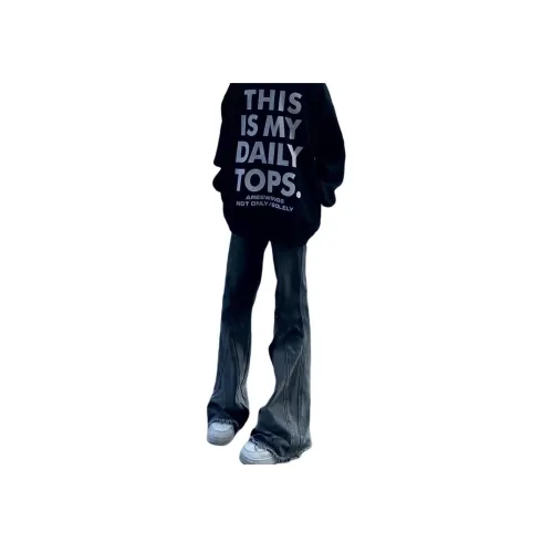 SOUL WORKER Черный Серый Цвет Унисекс Джинсы