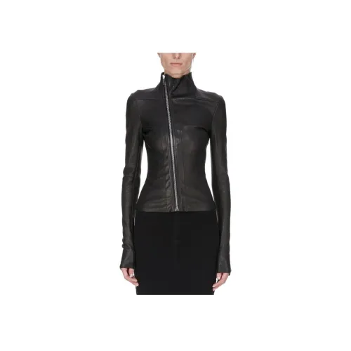 RICK OWENS Черные Женские Кожаные Куртки