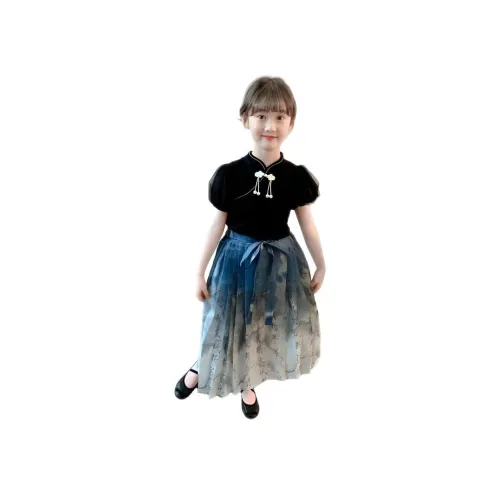 Дети 3-7 лет Genius Pooh Ханьфу 2 предмета набор