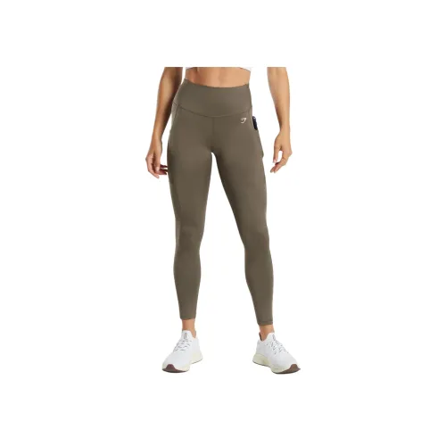 GYMSHARK Камуфляж Коричневый Женские Леггинсы