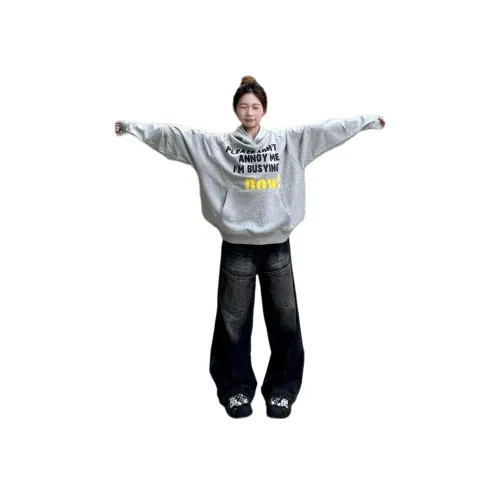 PLUSONEONE+ Серый Женский Свитшот