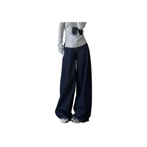 MUCCHIC Темно-синие Женские Джинсы