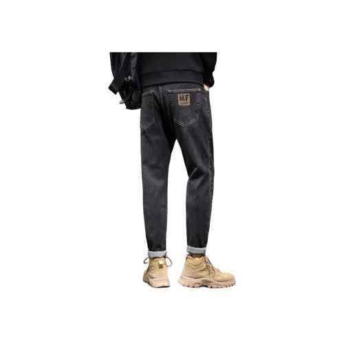 YASHENQISHI G6651 Черный Серый Мужские Джинсы