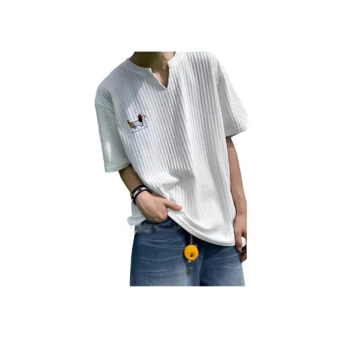 DARK HORSE Лето Ice Silk V-образный вырез Майка Тяжелый Американский Пара Половина рукавов Унисекс