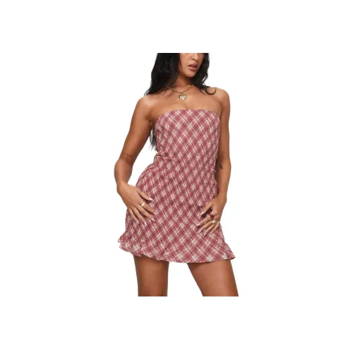 PRINCESS POLLY TAKIYO Мини Платье Без рукавов Платье Женское Розовый Розовый