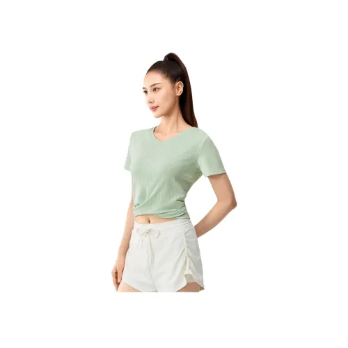 361° Sea Пузырьковый зеленый Женские Йога T Рубашки