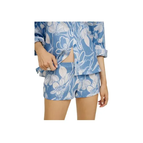 Reformation Июнь Низкий Шов Льняные Ткань Короткие Повседневные Шорты Женские