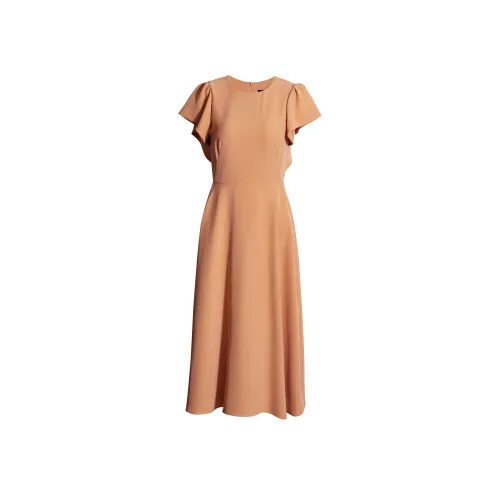 ROEYSHOUSE SS24 Короткое платье с короткими рукавами женское оранжевое