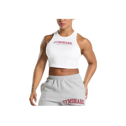 GYMSHARK Белый Женские Спортивные Майки Без Рукавов