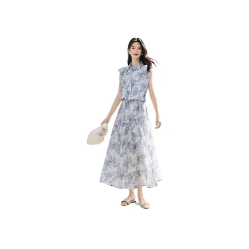 IHIMI Синий Женские Комплекты с юбкой