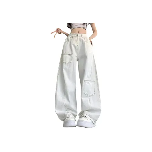 ACHIEVE ACHV Белый Цвет Унисекс Джинсы