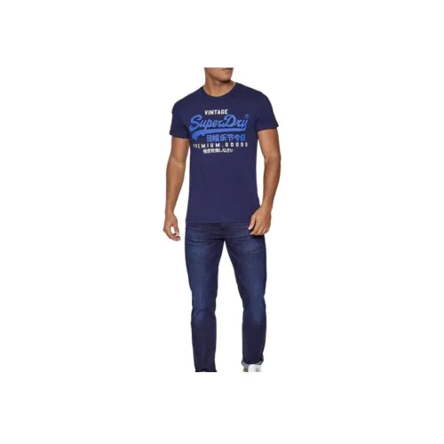 SUPERDRY Морской синий Мужские T-рубашки