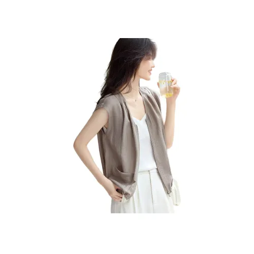 XWI Серый хаки Женские жилеты