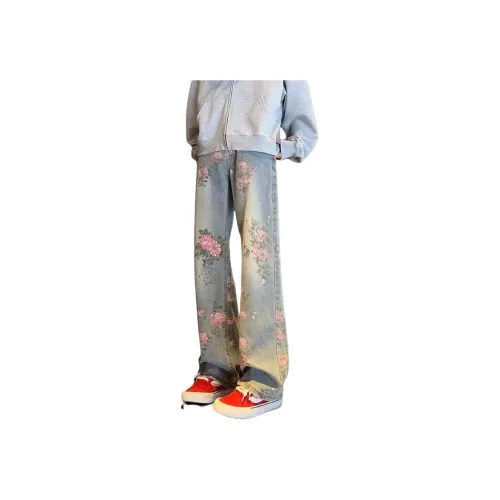 PAINT STAIN Синий Унисекс Джинсы