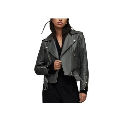 ALLSAINTS Городской Дым GREY Женские Кожаные Куртки