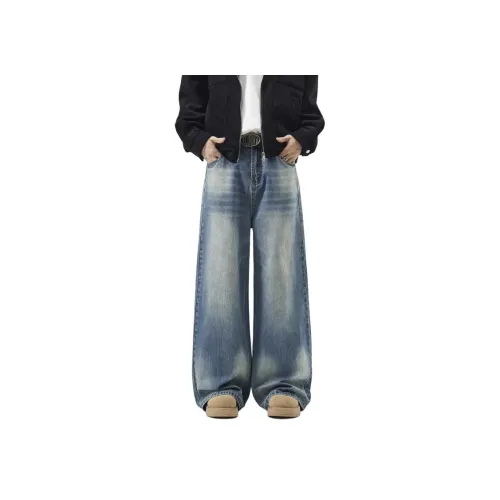 SONGS ALONG Синие Унисекс Джинсы