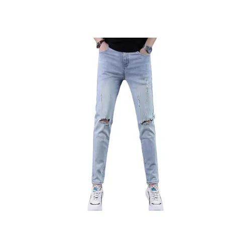 FRALAARRI Светло-синие мужские джинсы