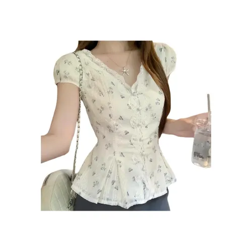 Cotton Gene Белые Женские Рубашки