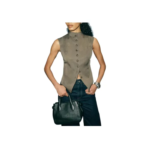 Reformation Lottie Жилет Женские Серый Зеленый