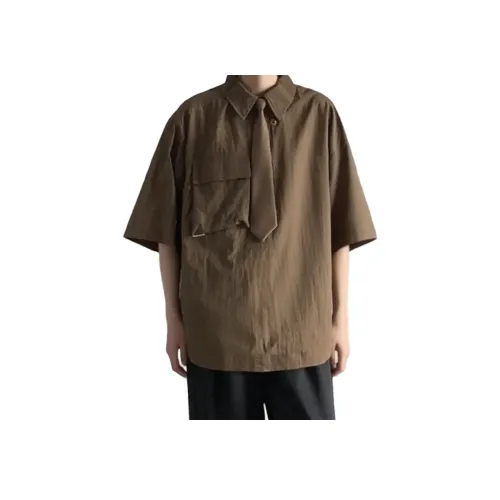 GANGZAI Короткий рукав рубашка унисекс