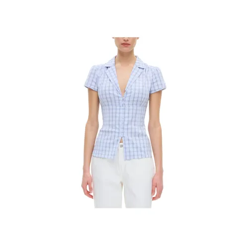 GLASSONS Рубашка с короткими рукавами пуговица вверх женская