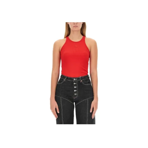 Marine Serre Женские Майки Красного Цвета