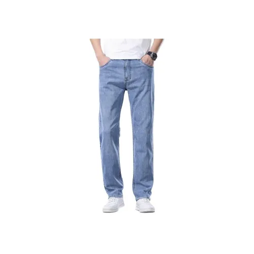 XIGUAN Blue Unisex Jeans XIGUAN Синий Унисекс Джинсы