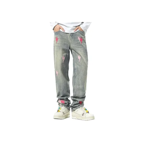 HIPHOPPUNKS Винтаж Мужские Джинсы