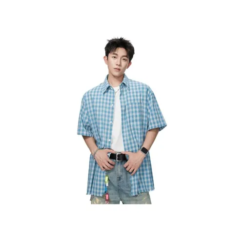 UNDERTIDES Синие Унисекс Рубашки