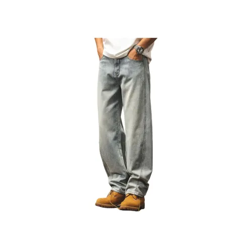 JIELEINUO Синие Унисекс Джинсы