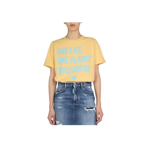 DSQUARED 2 Желтые Женские Футболки