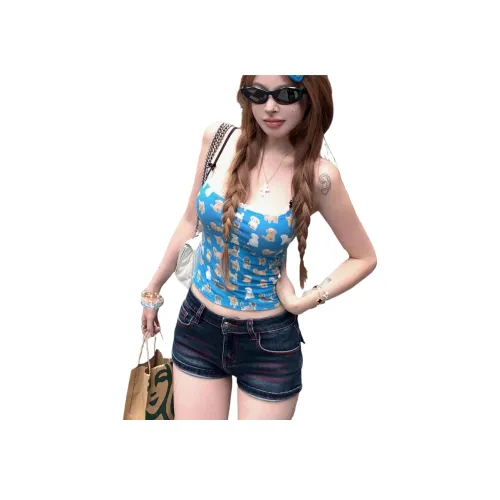 MUCCHIC Синие Женские Джинсовые Шорты