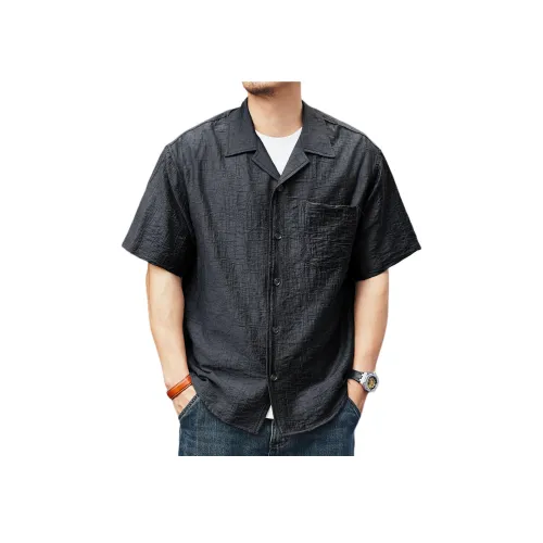 GELANLU Летняя рубашка свободный крой унисекс