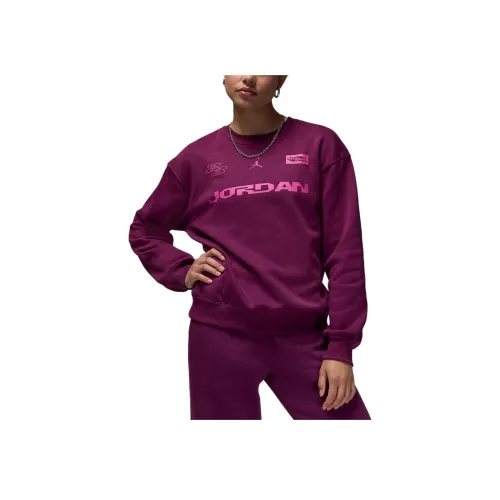 Jordan Brooklyn Fleece Толстовка Женская Бордо Красный Ярко-Розовый Красный