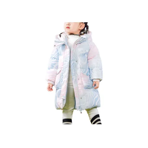 YAYA Пуховик Синий Розовый для детей 3-7 лет