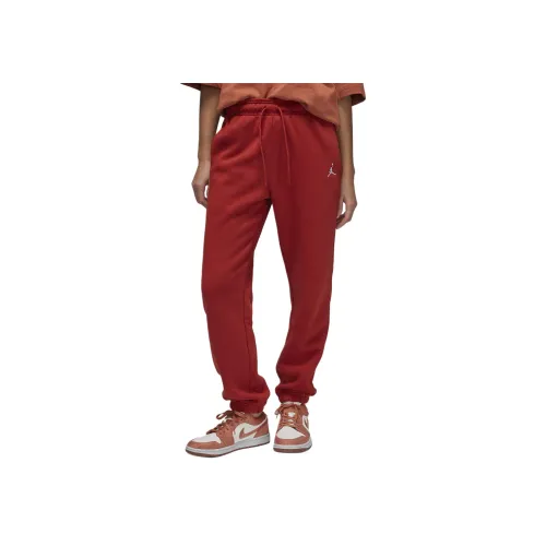 Jordan Brooklyn Fleece Вязаные Тренировочные Брюки Женские Дюна Красный