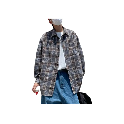 GANGZAI Длинный рукав рубашка унисекс