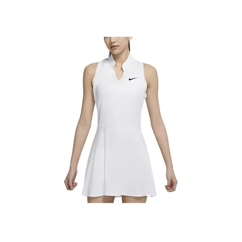 Nike Dri Fit Белый Женские Платья без рукавов