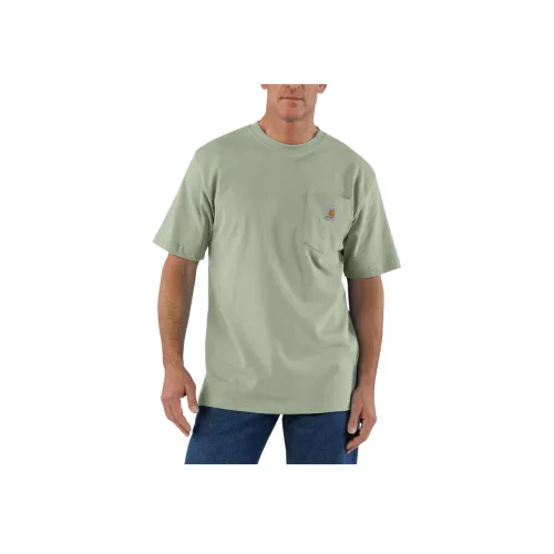 Carhartt SS25 K87 Мужская Свободная Подкладка Тяжелая Короткая Рукав Карманная Футболка Т-Футболка Мужская