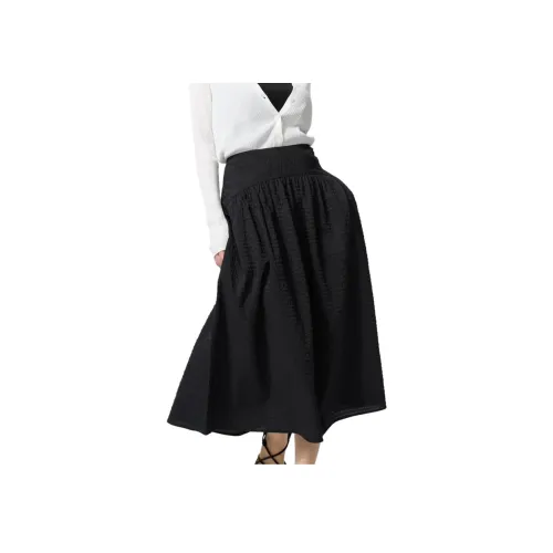 UNIQLO Повседневная длинная юбка женская черная