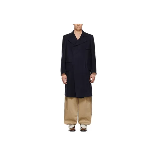 Maison Margiela Мужское пальто морского синего цвета