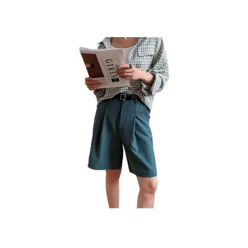 NANING9 Повседневные шорты женские зеленые